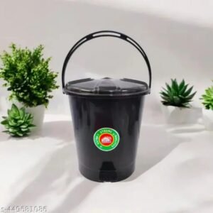 Black Plastic Dustbin